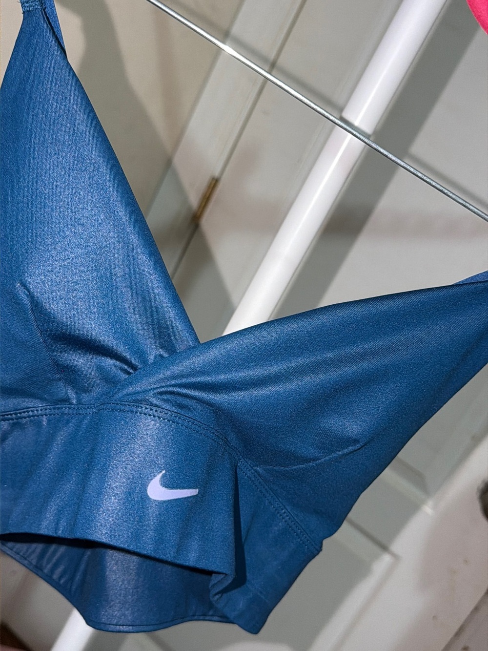 Nike Teal Sports Bra with White Swoosh